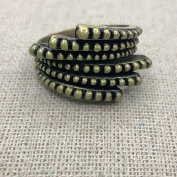 Lia Sophia - Kiam Family Sophia Gold Tone Swirls Ring 9 1/2 - Picture 1 of 6
